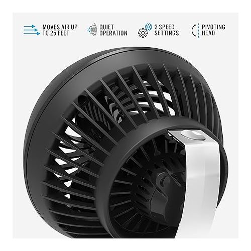 보네이도 Vornado 160 Personal Air Circulator Fan (Black) 133 Small Room Air Circulator Fan (Black)