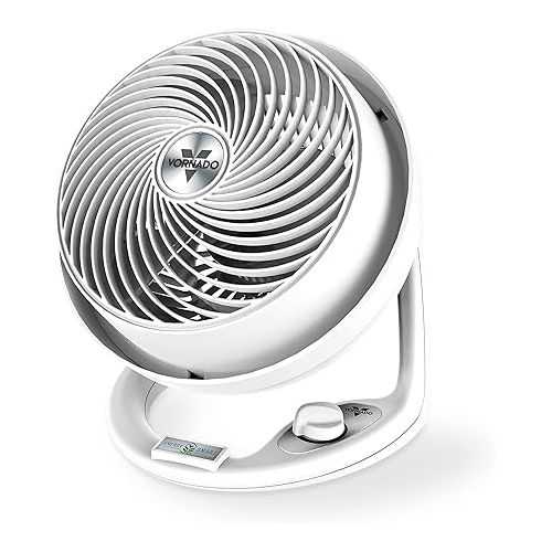 보네이도 Vornado 610DC Energy Smart Medium Air Circulator Fan with Variable Speed Control & 460 Small Whole Room Air Circulator Fan with 3 Speeds, 460-Small, White