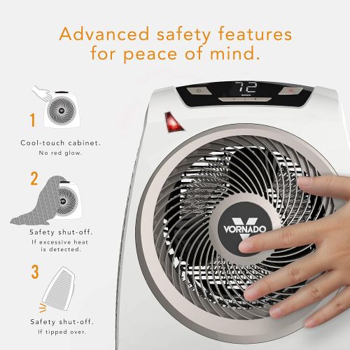 보네이도 보네이도 써큘레이터Vornado AVH10 Vortex Heater with Auto Climate Control, 2 Heat Settings, Fan Only Option, Digital Display, Advanced Safety Features