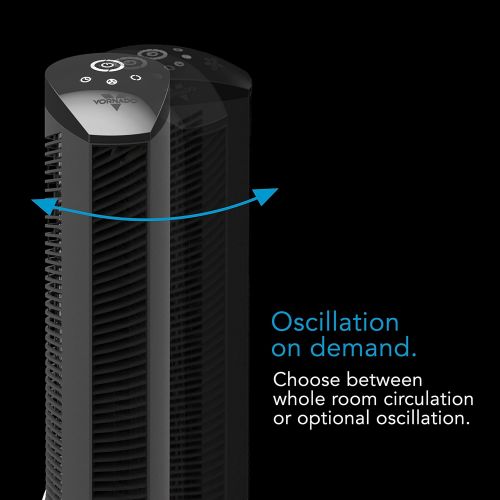 보네이도 보네이도 써큘레이터Vornado OSCR37 Oscillating Tower Fan and Air Circulator with Remote, Smooth Oscillation, Timer and Touch Controls, 37-Inch