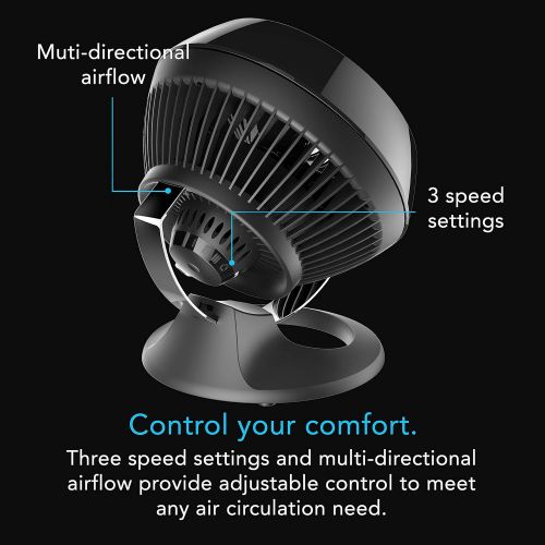 보네이도 보네이도 써큘레이터Vornado 460 Small Whole Room Air Circulator Fan with 3 Speeds, Black