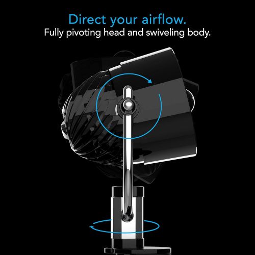 보네이도 보네이도 써큘레이터Vornado PivotC Personal Air Circulator Clip On Fan with Multi-Surface Mount, Black
