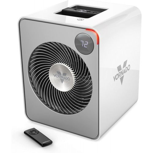 보네이도 Vornado VMH500 Whole Room Metal Heater with Auto Climate, 2 Heat Settings, Adjustable Thermostat, 1-12 Hour Timer, and Remote, Ice White