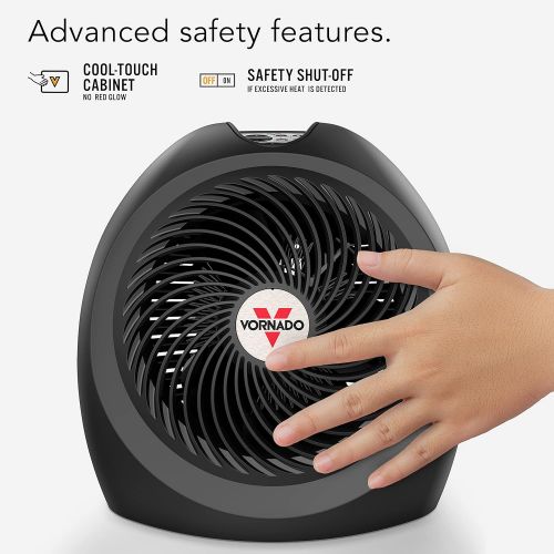 보네이도 Vornado AVH2 Advanced Whole Room Heater with Automatic Climate Control, Timer, Fan Only Option, Black