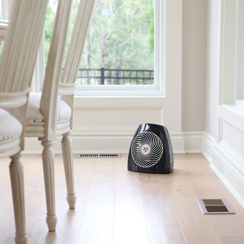 보네이도 Vornado MVH Vortex Heater with 3 Heat Settings, Adjustable Thermostat, Tip-Over Protection, Auto Safety Shut-Off System, Whole Room, Black