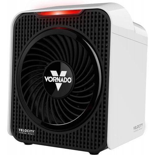 보네이도 Vornado Velocity 1 Personal Space Heater with 2 Heat Settings and Advanced Safety Features, Small, White