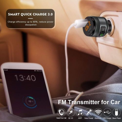  [아마존베스트]Vorstik Bluetooth FM Transmitter, F01