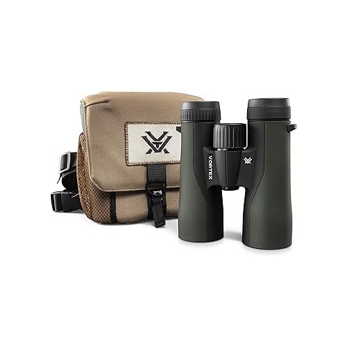  Vortex Optics Crossfire HD 10x42 Binoculars - HD Optical System, Tripod Adaptable, Rubber Armor, Waterproof, Fogproof, Shockproof, Included GlassPak - Unlimited, Unconditional Warranty