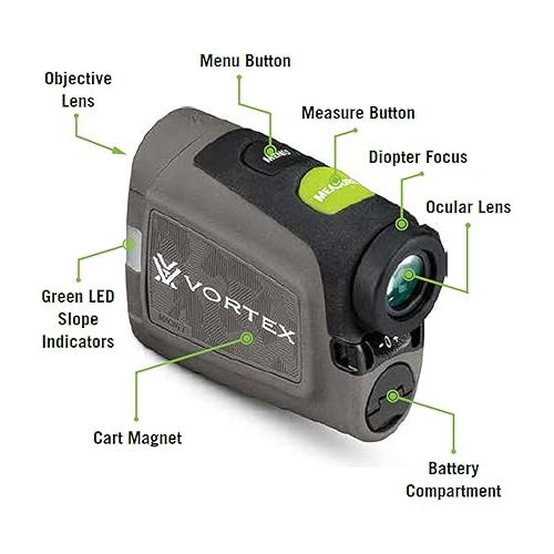  Vortex Optics Blade Series Golf Laser Rangefinders - Tournament Legal, PinSpotter Mode, Slope Mode (Select Model), Cart Magnet, Waterproof, Shockproof - Unlimited, Unconditional Warranty