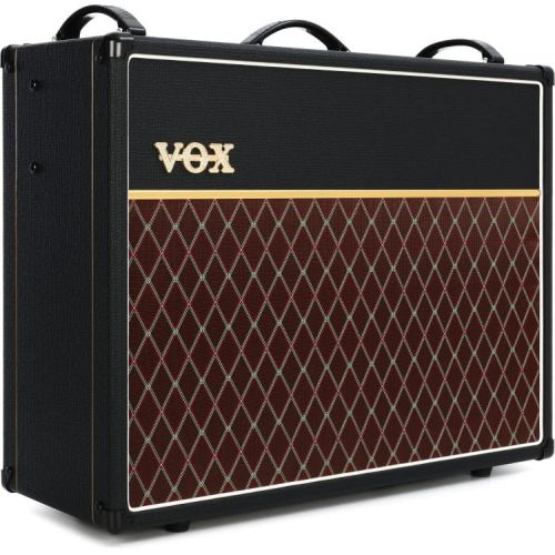  Vox AC30C2 30-watt 2 x 12-inch Tube Combo Amp with Cover and Footswitch Bundle