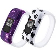[아마존베스트]Vozehui Compatible with Garmin Vivofit 3/Vivofit JR/Vivofit JR 2 Bands, Colorful Soft Silicone Replacement Sport Wristbands for Kids Boys Girls, Small Large