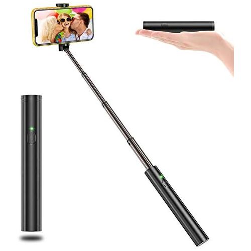  [아마존베스트]Vproof Selfie Stick Bluetooth, Lightweight Aluminum All in One Extendable Selfie Sticks Compact Design for iPhone Xs/XS max/XR/X/8/8 Plus/7/6s/6/5, Galaxy S10/S9/S8/S7/S6/Note, Mor