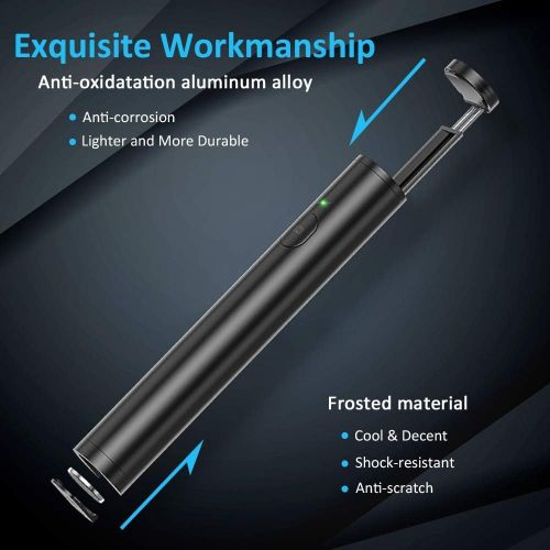  [아마존베스트]Vproof Selfie Stick Bluetooth, Lightweight Aluminum All in One Extendable Selfie Sticks Compact Design for iPhone Xs/XS max/XR/X/8/8 Plus/7/6s/6/5, Galaxy S10/S9/S8/S7/S6/Note, Mor