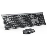 Bluetooth Keyboard Mouse for Mac, Ultra Slim Wireless Keyboard Mouse Combo for Mac, Multi-Device, Full Size, Rechargeable, for MacBook Pro, MacBook Air, iMac, iPad - Space Gray