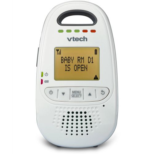 브이텍 VTech DM251-102, DECT 6.0 Digital Audio Baby Monitor with OpenClosed Sensor, 1 Parent Unit, White