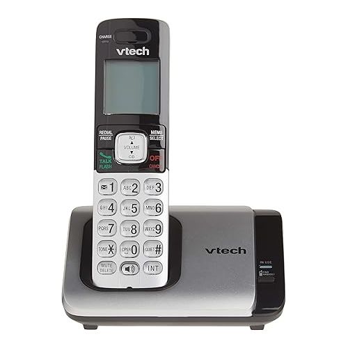 브이텍 VTech CS6719-2 2-Handset Expandable Cordless Phone with Caller ID/Call Waiting, Handset Intercom & Backlit Display/Keypad, Silver