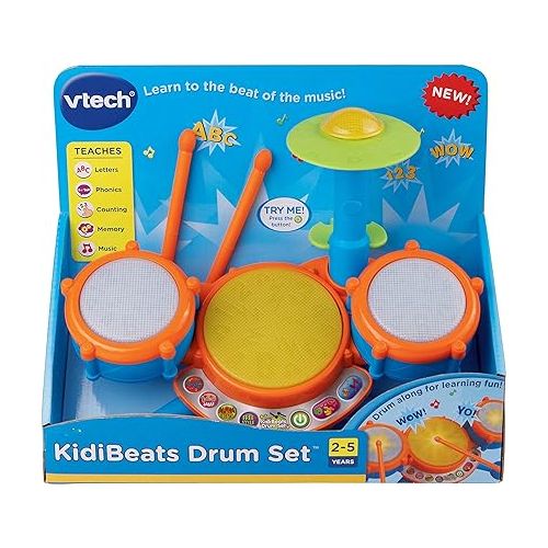 브이텍 VTech KidiBeats Kids Drum Set, Orange