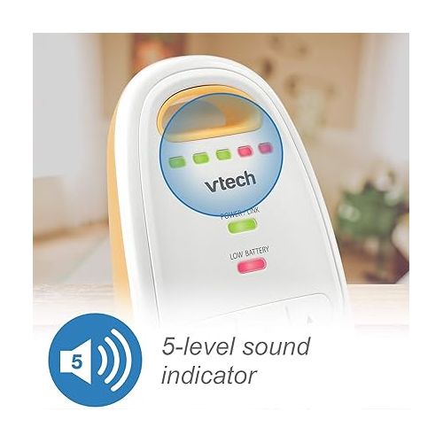 브이텍 VTech Upgraded Audio Baby Monitor with Rechargeable Battery, Long Range, and Crystal-Clear Sound