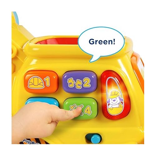 브이텍 VTech Pop-a-Balls Push & Pop Bulldozer,Yellow