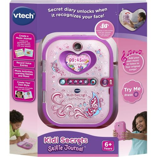 브이텍 VTech Kidi Secrets Selfie Journal with Face Identifier, Pink