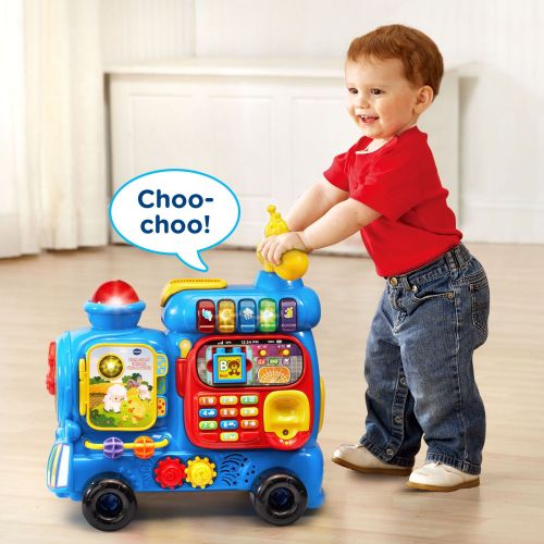 브이텍 VTech Sit-to-Stand Ultimate Alphabet Train Amazon Exclusive, Blue