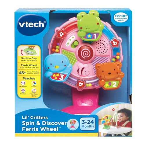 브이텍 VTech Lil Critters Spin and Discover Ferris Wheels, Pink (Amazon Exclusive)