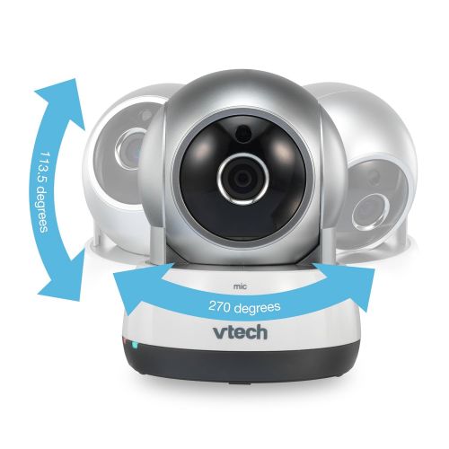 브이텍 VTech VC931 Wireless Wi-Fi IP Camera with Remote Access App, 720p HD, Remote Pan & Tilt, Free Live Streaming & Automatic Infrared Night Vision