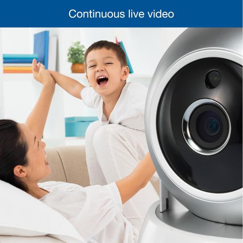 브이텍 VTech VC931 Wireless Wi-Fi IP Camera with Remote Access App, 720p HD, Remote Pan & Tilt, Free Live Streaming & Automatic Infrared Night Vision