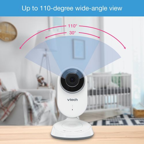 브이텍 VTech VM5271-2 Video Baby Monitor with 5-inch Screen, Motorized Lens with 6X Optical Zoom, Soothing Sounds & Lullabies, Temperature Sensor & 1,000 feet of Range with 2 Cameras