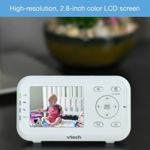 브이텍 [아마존 핫딜]  [아마존핫딜]VTech VM3252 2.8” Digital Video Baby Monitor with Full-Color and Automatic Night Vision, White
