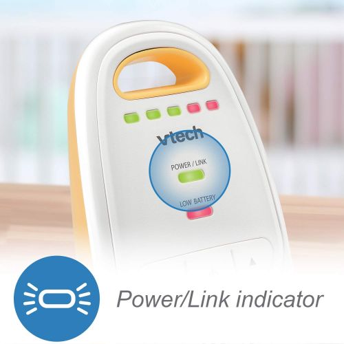 브이텍 [아마존베스트]VTech DM111 Audio Baby Monitor with up to 1,000 ft of Range, 5-Level Sound Indicator, Digitized Transmission & Belt Clip