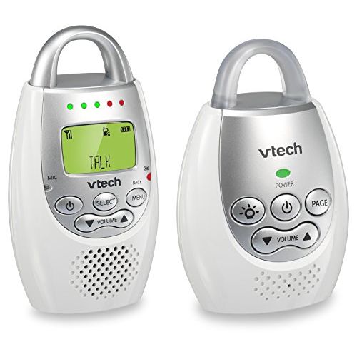 브이텍 [아마존베스트]VTech DM221 Audio Baby Monitor with up to 1,000 ft of Range, Vibrating Sound-Alert, Talk Back Intercom & Night Light Loop