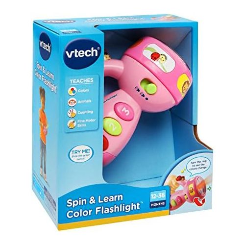 브이텍 [아마존베스트]VTech Spin and Learn Color Flashlight Amazon Exclusive, Pink