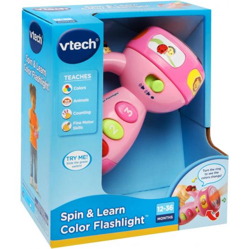 브이텍 [아마존베스트]VTech Spin and Learn Color Flashlight Amazon Exclusive, Pink