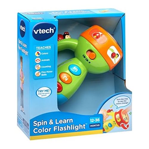 브이텍 [아마존베스트]VTech Spin & Learn Color Flashlight Amazon Exclusive, Lime Green