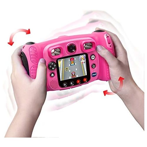 브이텍 [아마존베스트]VTech Kidizoom Duo 5.0 Deluxe Digital Selfie Camera with MP3 Player & Headphones, Pink