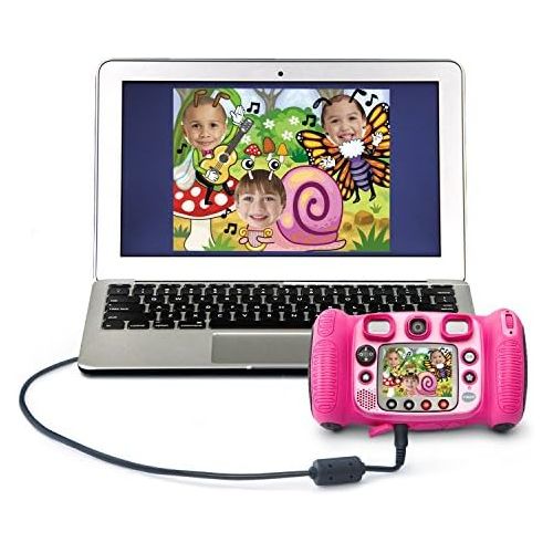 브이텍 [아마존베스트]VTech Kidizoom Duo 5.0 Deluxe Digital Selfie Camera with MP3 Player & Headphones, Pink