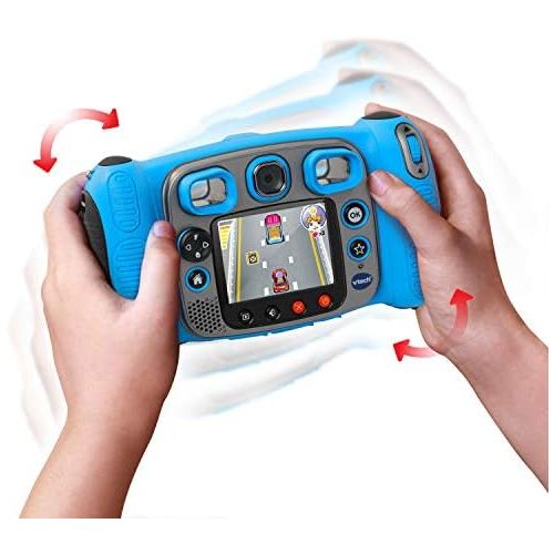 브이텍 [아마존베스트]VTech Kidizoom Duo 5.0 Deluxe Digital Selfie Camera with MP3 Player & Headphones, Blue