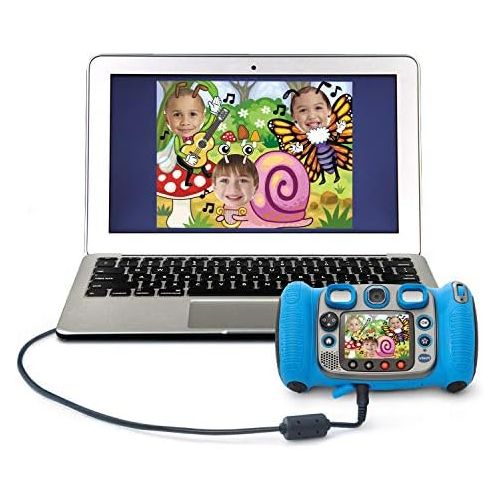 브이텍 [아마존베스트]VTech Kidizoom Duo 5.0 Deluxe Digital Selfie Camera with MP3 Player & Headphones, Blue