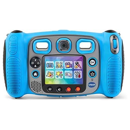 브이텍 [아마존베스트]VTech Kidizoom Duo 5.0 Deluxe Digital Selfie Camera with MP3 Player & Headphones, Blue