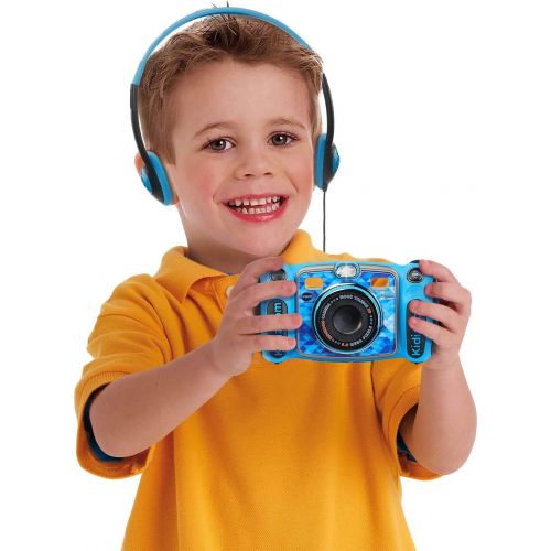 브이텍 [아마존베스트]VTech Kidizoom Duo 5.0 Deluxe Digital Selfie Camera with MP3 Player & Headphones, Blue