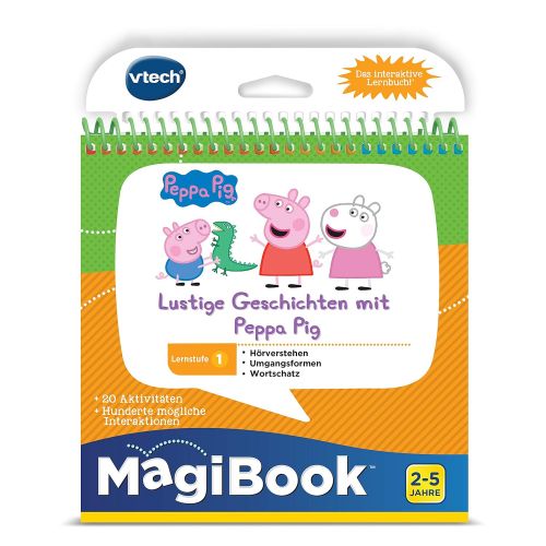 브이텍 [아마존 핫딜]  [아마존핫딜]Vtech 80-480404 MagiBook Lernstufe 1 Lustige Geschichten mit Peppa Pig Lernbuch, Mehrfarbig