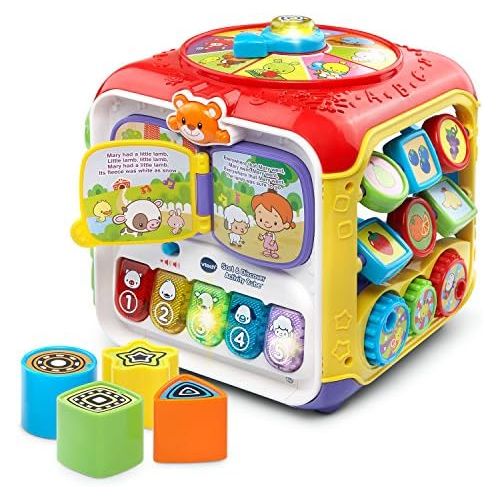 브이텍 VTech Sort and Discover Activity Cube (Frustration Free Packaging), Red