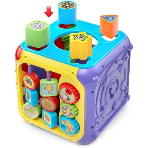 브이텍 VTech Sort and Discover Activity Cube (Frustration Free Packaging), Red