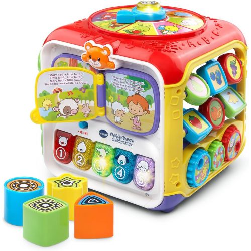 브이텍 VTech Sort and Discover Activity Cube (Frustration Free Packaging), Red