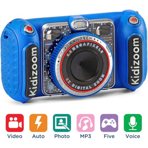 브이텍 VTech KidiZoom Duo DX Digital Selfie Camera with MP3 Player, Blue