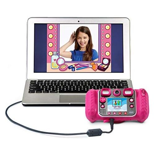 브이텍 VTech KidiZoom Duo DX Digital Selfie Camera with MP3 Player, Pink