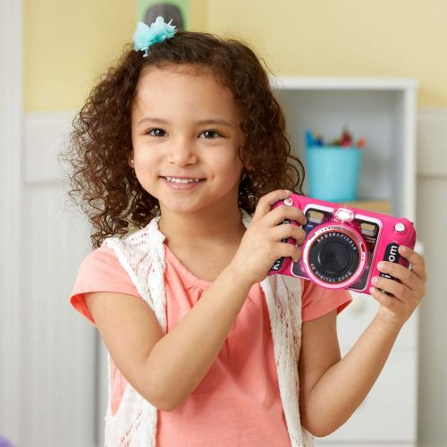 브이텍 VTech KidiZoom Duo DX Digital Selfie Camera with MP3 Player, Pink