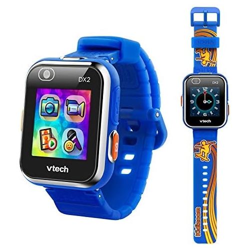 브이텍 VTech KidiZoom Smartwatch DX2, Special Edition Skateboard Swoosh with Bonus Royal Blue Wristband