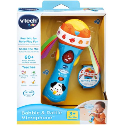 브이텍 VTech Baby Babble and Rattle Microphone, Blue